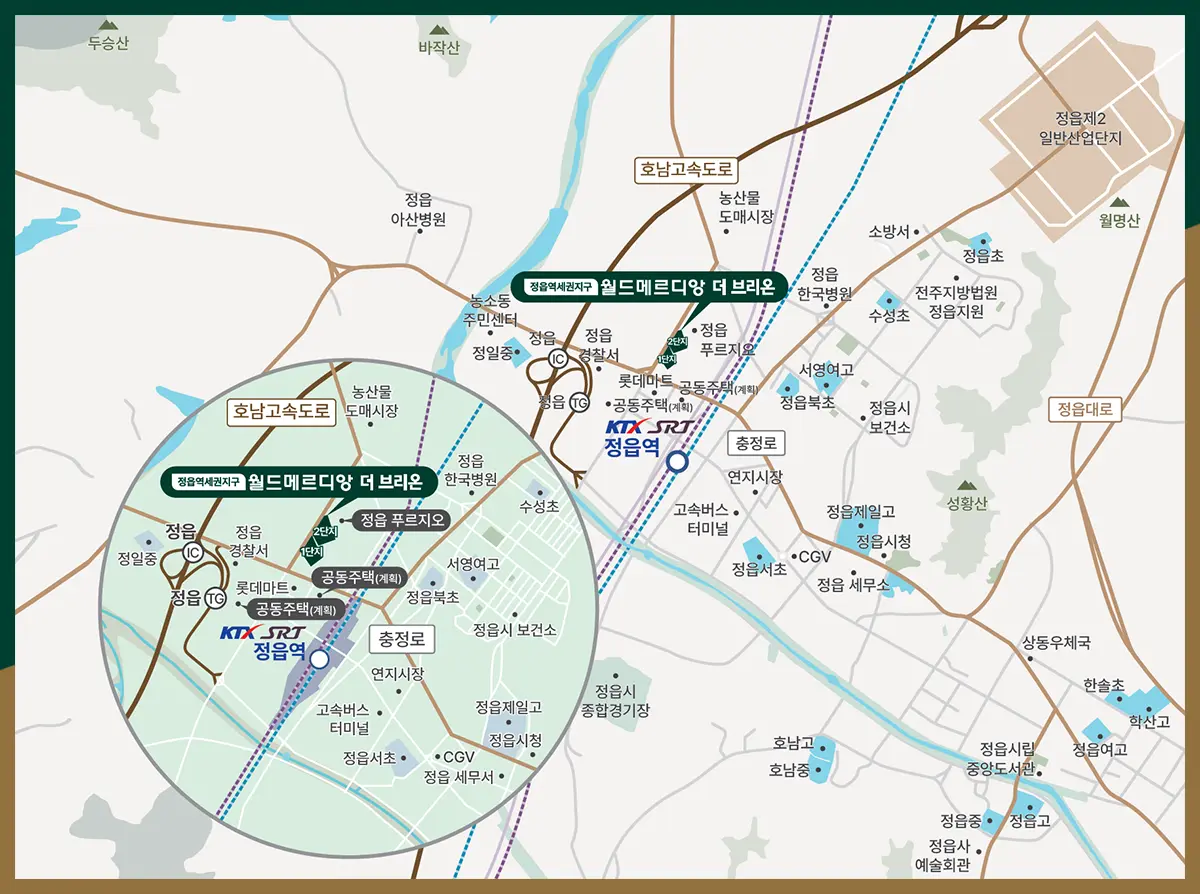 농소동 월드메르디앙 아파트위치
